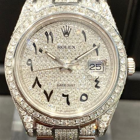 rolex arabic numbers replica|arabic dial rolex iced out.